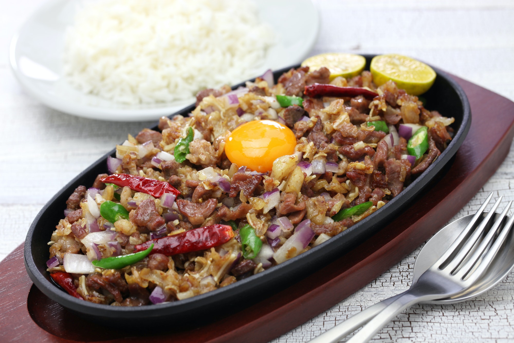 sizzling pork sisig, filipino cuisine